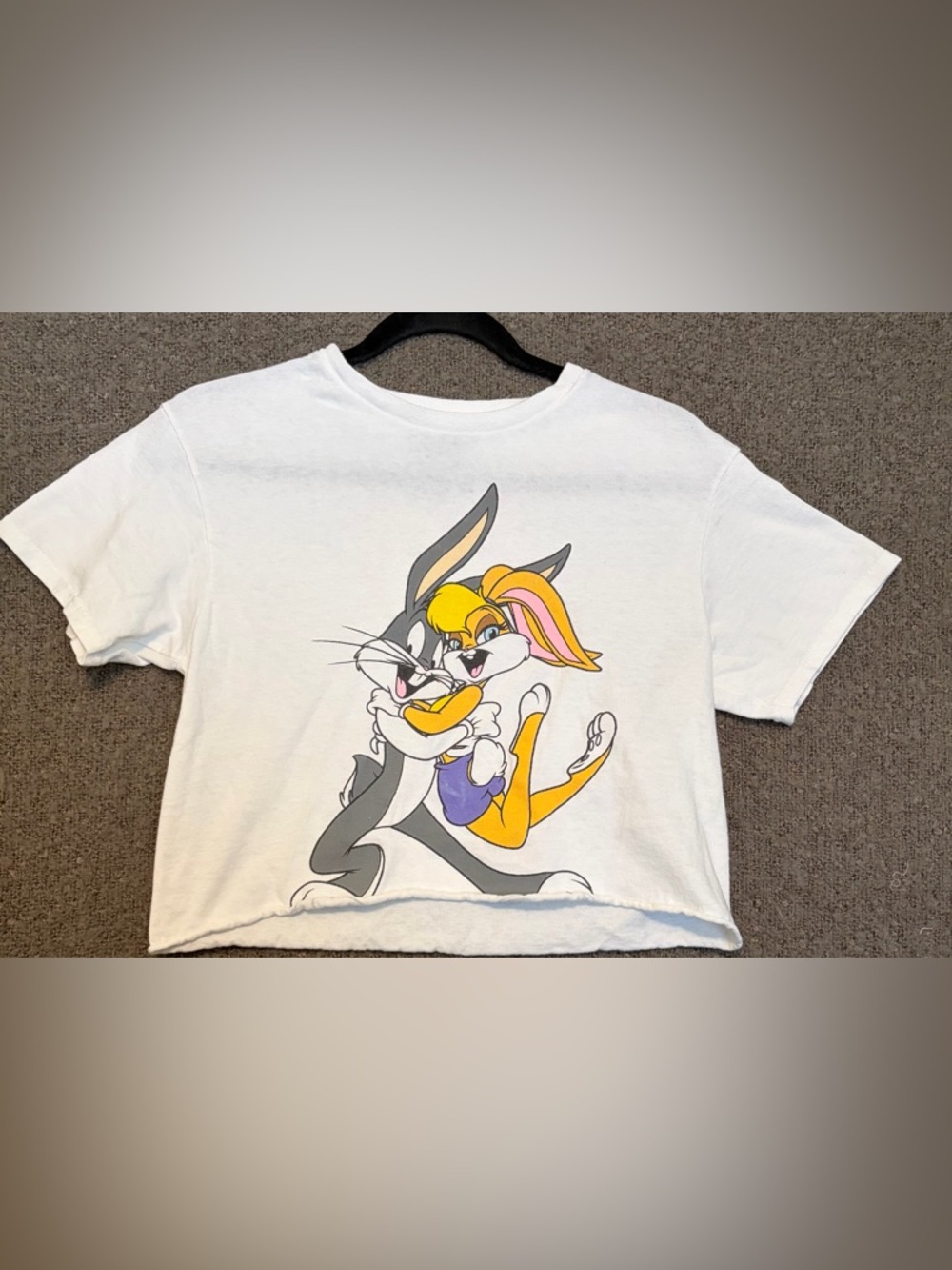 Warner Bros. White Looney Tunes Graphic Tee with Multicolor Print